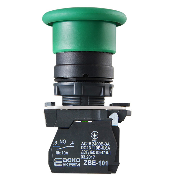 Кнопка-грибок Аско-Укрем TB5-AC31 "Старт" Ø40мм зеленая (A0140010178) - фото №4