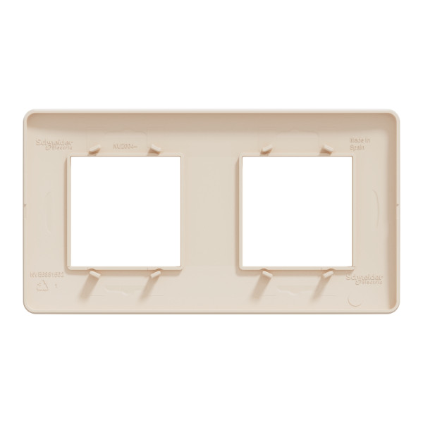 Двомісна рамка Schneider Electric Unica New NU200444 бежева - фото №2