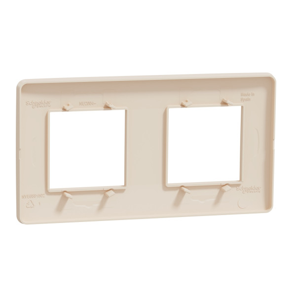 Двомісна рамка Schneider Electric Unica New NU200444 бежева - фото №4