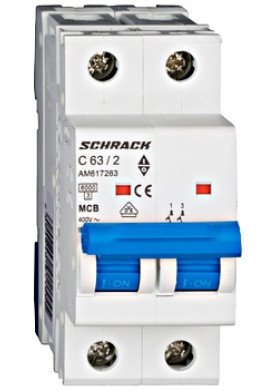 Автоматичний вимикач 63А 2P 6кА, Schrack Technik
