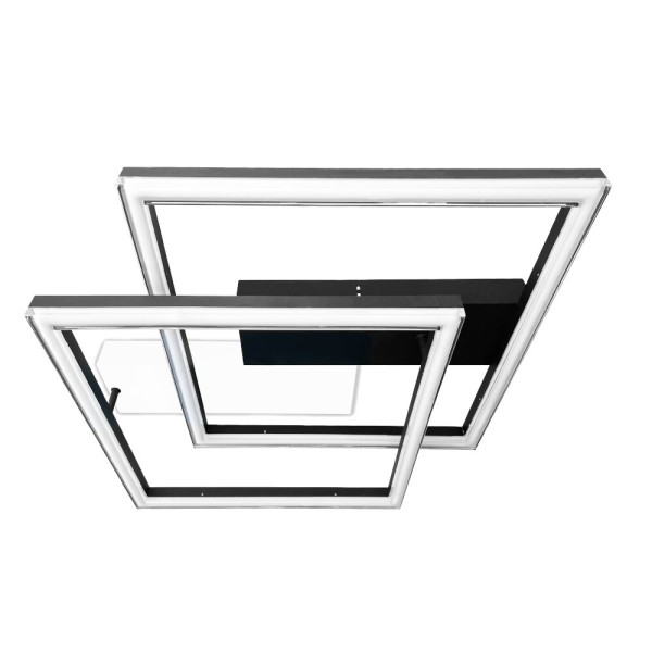 Світильник LED smart BRIONI-S+пульт 84W 3000-5000K IP20 квадрат біло-чорний Violux ( 220705 ) - фото №1