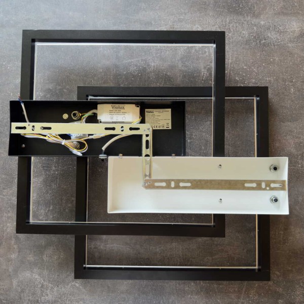 Світильник LED smart BRIONI-S+пульт 84W 3000-5000K IP20 квадрат біло-чорний Violux ( 220705 ) - фото №4