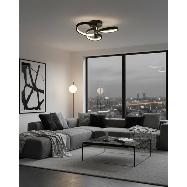 Люстра Goldlux 336002 Ribbon LED 1x12W 4000K 1700Lm IP20 чорна - фото №2