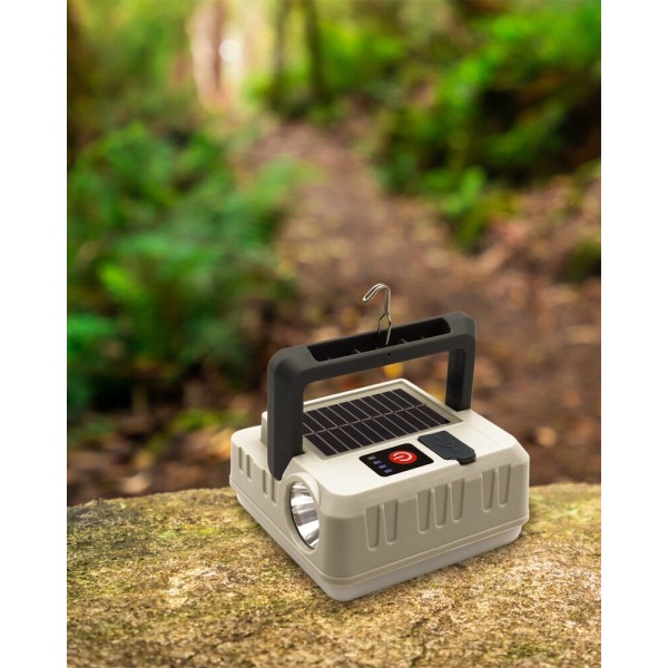 Вуличний світильник на сонячній батареї Goldlux 330932 K2 LED 1x1W 8000K 100Lm IP44 сірий - фото №1