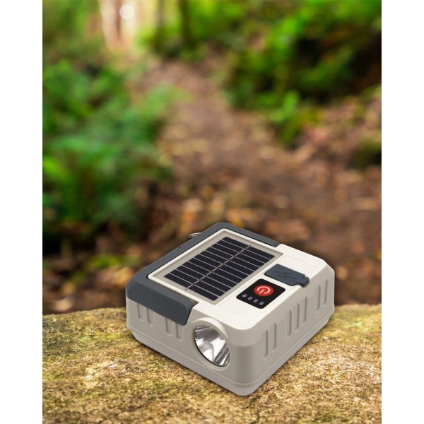 Вуличний світильник на сонячній батареї Goldlux 330932 K2 LED 1x1W 8000K 100Lm IP44 сірий - фото №2