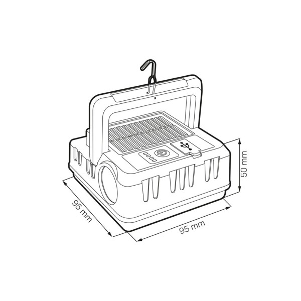 Вуличний світильник на сонячній батареї Goldlux 330932 K2 LED 1x1W 8000K 100Lm IP44 сірий - фото №4