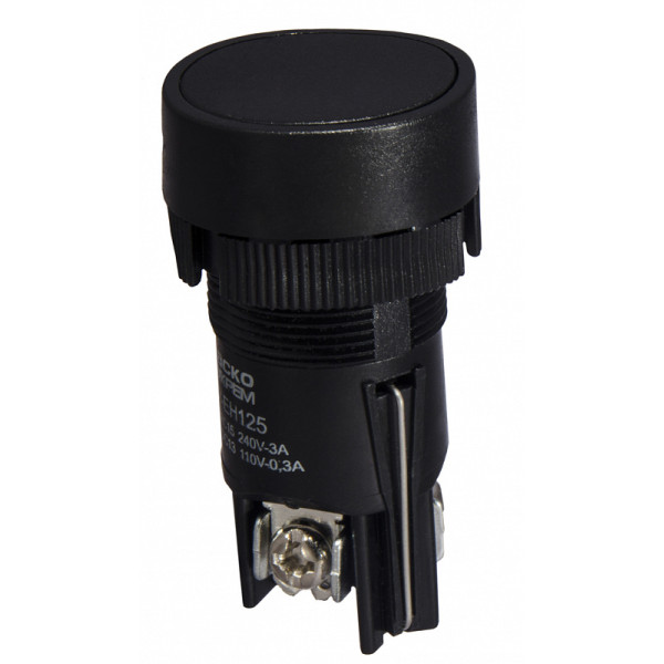 Кнопка «Старт» Аско-Укрем XB2-EH125 NO+NC з фіксацією чорна (A0140010040) - фото №1