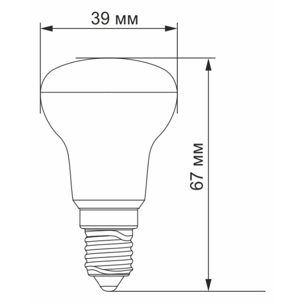 Світлодіодна лампа Videx R39e E14 4Вт 4100K (VL-R39e-04144) - фото №2