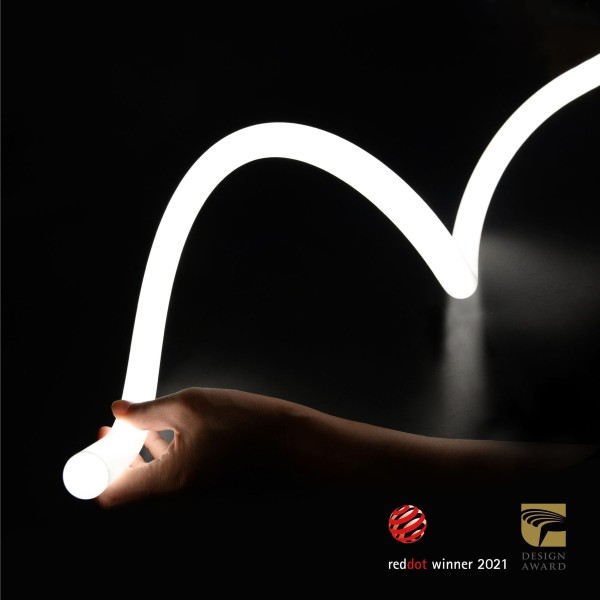 Гнучкий неон COLORS 48V IP65 14,4W 950Lm 3000K (NNR25-20M-WW) - фото №8