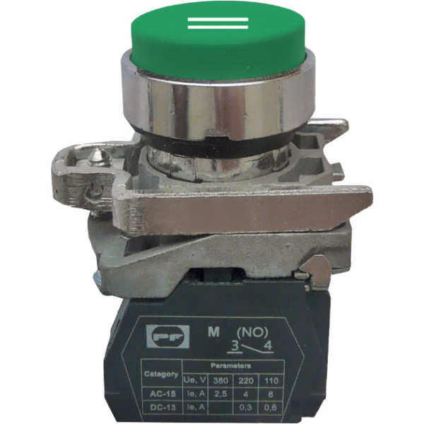 Кнопка Promfactor FP4-BL3361 1NО «II» зелена (FP4-BL3361)