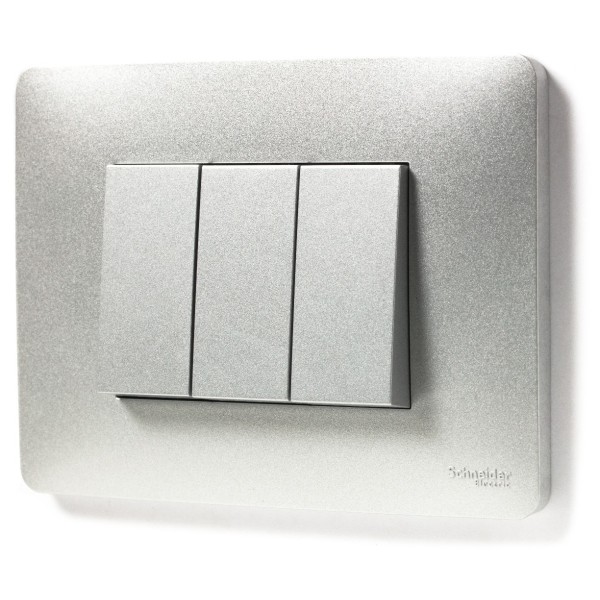 Рамка Schneider Electric NU210330 3М (алюминий) - фото №1