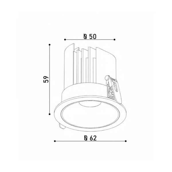 Точковий світильник Kloodi KD-RORRY62 7W CCT WH LED 3000K/4000K/6000K 560Lm IP20 білий - фото №3