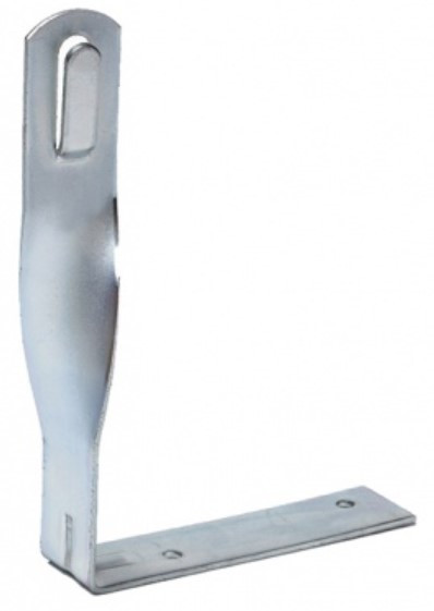 Скрученный угловой держатель токоотводящего прута DKC ND2252ZC 100х100х25мм из оцинкованной стали