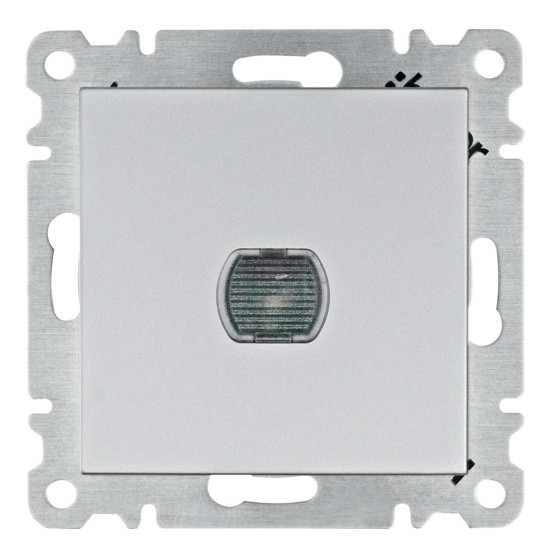 Натискний світлорегулятор Hager WL4032 Lumina 60-300Вт (сріблястий)