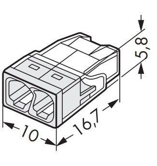 Клемма WAGO 2273-242 на 2 провода с пастой - фото №4