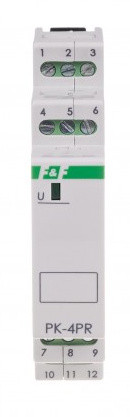 Проміжне реле F&F PK-4PR-24V 24В 2х8 А - фото №2