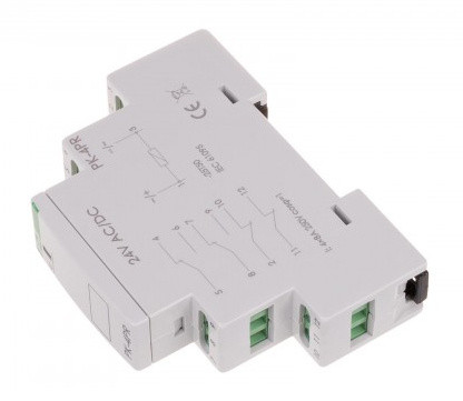 Проміжне реле F&F PK-4PR-24V 24В 2х8 А - фото №3