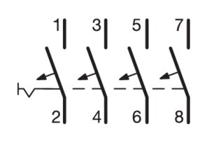Автоматический выключатель NCN440 (4р,С,40А) Hager - фото №1