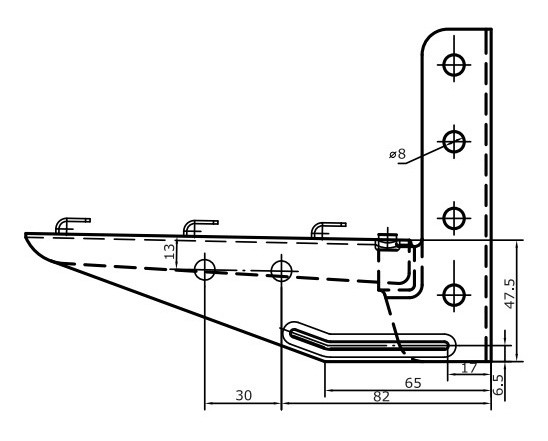 Полегшена консоль ML 150 мм DKC FC34106 - фото №1