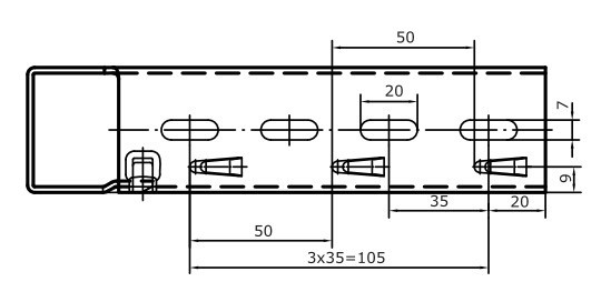 Полегшена консоль ML 150 мм DKC FC34106 - фото №2