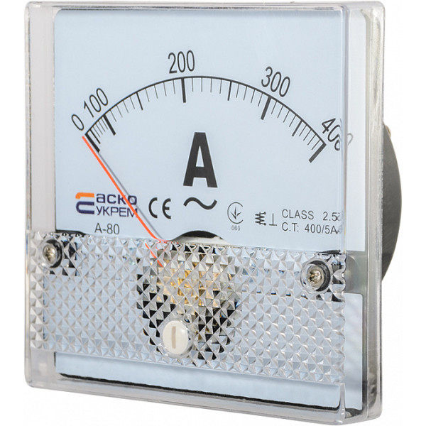 Амперметр трансформаторного включення Аско-Укрем 400/5А АС 80х80мм (А-80) (A0190010053) - фото №1