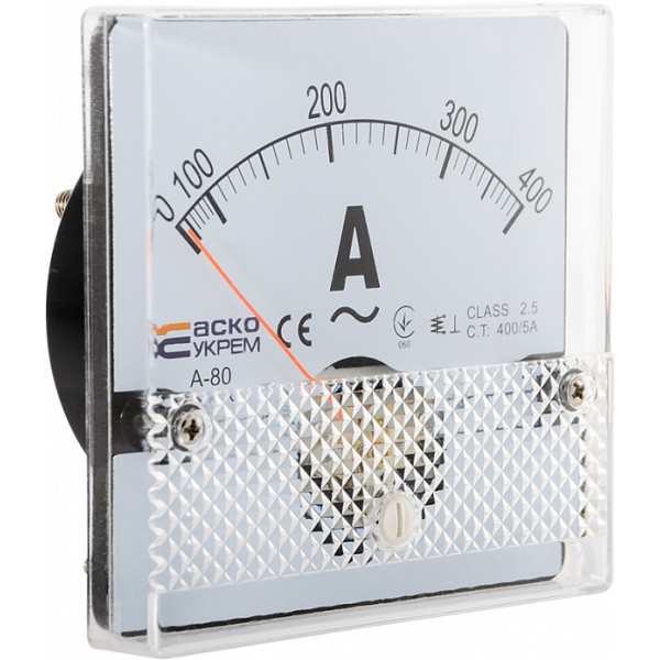 Амперметр трансформаторного включення Аско-Укрем 400/5А АС 80х80мм (А-80) (A0190010053) - фото №3