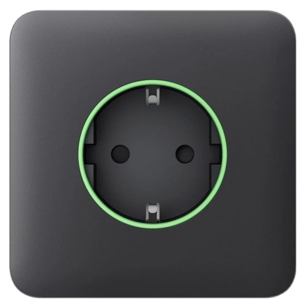 Центральная панель умной розетки Ajax 60029.164.GP SoloCover Smart для OutletCore графитовая (38791)