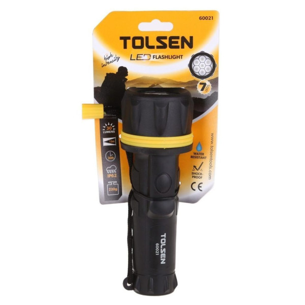 Пластиковый фонарь Tolsen (60021) 7-LED IP62 70х208мм - фото №2