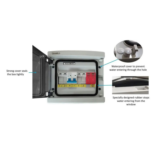 Влагозащищенный модульный щит TOSUNlux 18м накладной IP65 пластиковый UV ABS (6940151042341) - фото №2