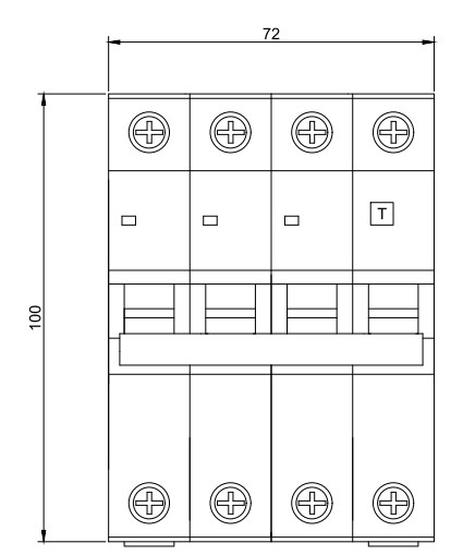 Автомат захисного відключення Promfactor FAP1-AC "C" 40А/0,03A 4P 6кА (FAP01C400304AC) - фото №2