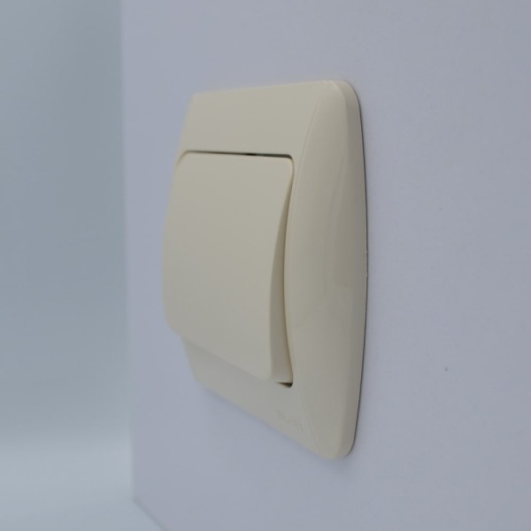 Выключатель ELBI ZIRVE Fixline кремовый 1кл (501-010301-200) - фото №1