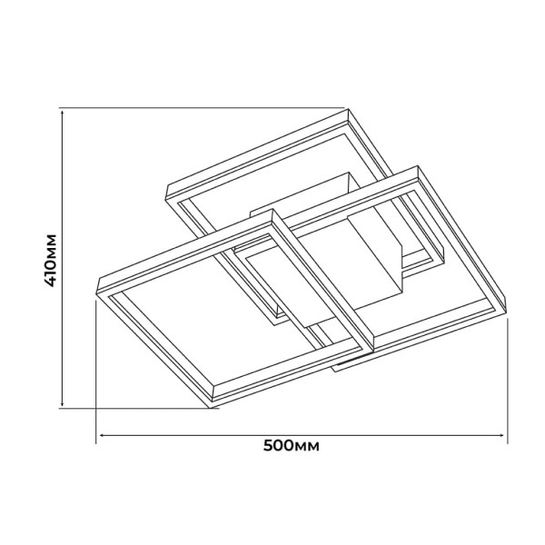 Светильник LED smart RAFAEL+пульт 100W 3000-5000K IP20 прямоугольный черный Violux ( 220975 ) - фото №7