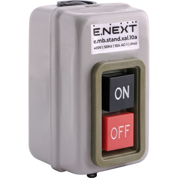 Металевий кнопковий пост E.Next e.mb.stand.xal.10a 10А On-Off (s006024)