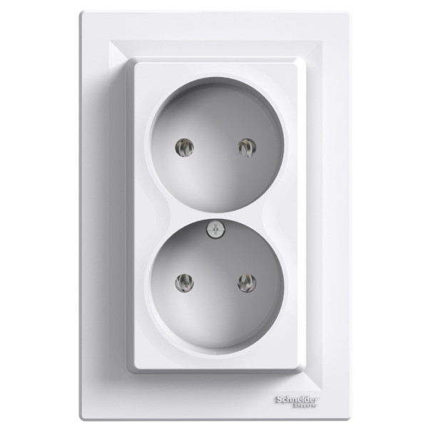 Двойная розетка Schneider Electric Asfora EPH9700121