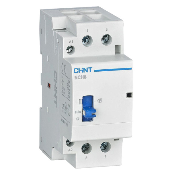Модульный контактор Chint NCH8-40M/20 AC 220-240В с ручным управлением (257436)
