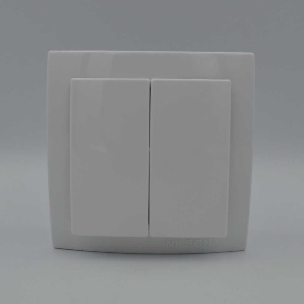 Вимикач Nilson Themis білий 2кл ( 26111003 ) - фото №1