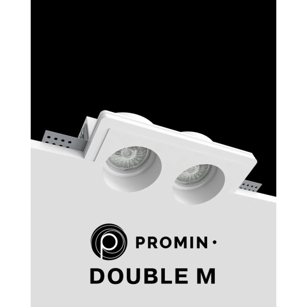 Точковий світильник Promin Double M GU10/GU5.3 2x10W IP20 Wh - фото №1
