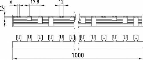 З'єднувальна шина E.Next e.bc.u.stand.4.63 вилочна 4р 63А (s180004) - фото №1