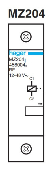 Расцепитель независимый Hager MZ204 - фото №2