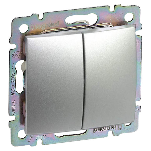 Механизм проходного 2-кл. выключателя Valena алюминий