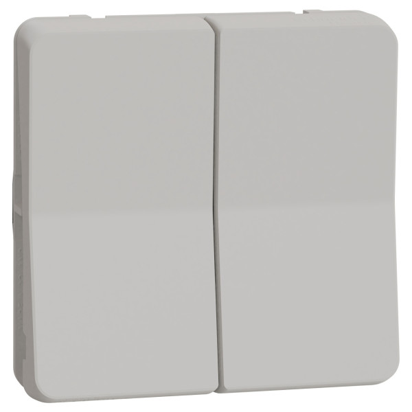 Проходной 2-клавишный переключатель Schneider Electric MUR39022 (сх.6+6) IP55 (белый)