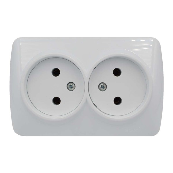 Розетка ALSU белая 2-я ( 504-010200-908 )