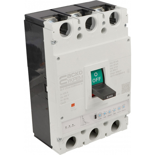 Силовой автоматический выключатель Аско-Укрем UTrust 630M/630А 3P (A0010260007) - фото №1
