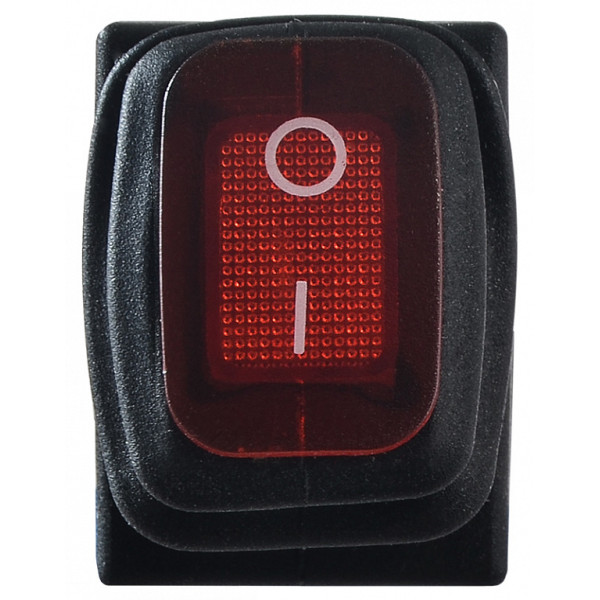 Переключатель Аско-Укрем KCD1-2-101NW R/B IP65 с подсветкой красный (A0140040060) - фото №1