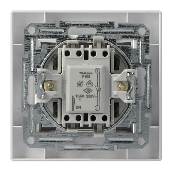 Вимикач 1-клавішний з підсвічуванням Asfora білий, EPH1400121 - фото №3