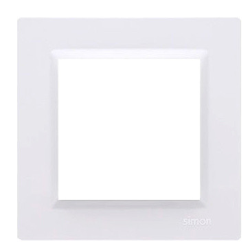Рамка одинарная горизонтальная Simon 10 белая
