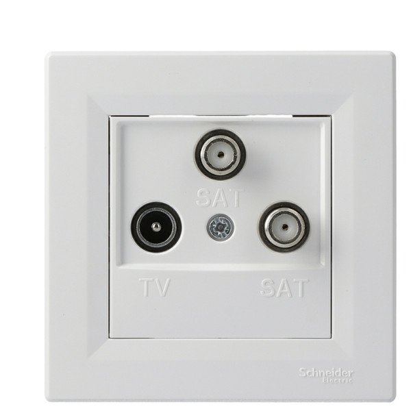 Розетка TV-SAT-SAT оконечная белая Asfora, EPH3600121