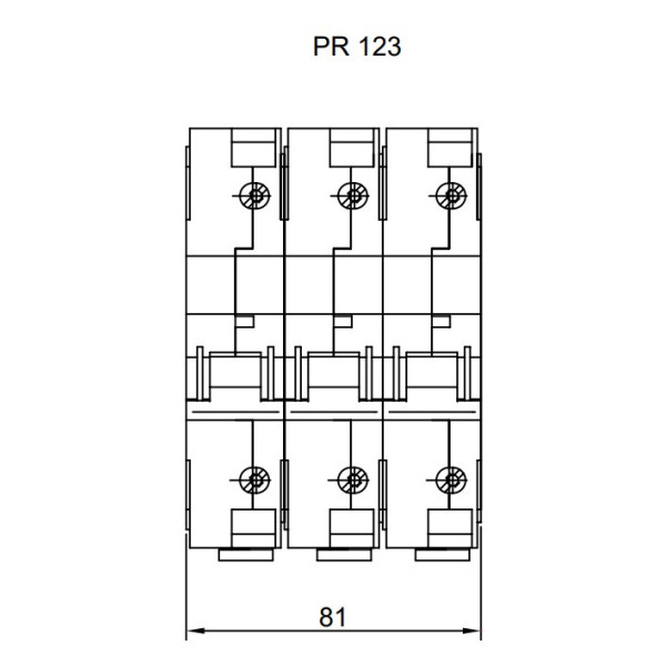 Трехполюсный автомат SEZ 123 C 100А 3P (PR123C100А) - фото №2