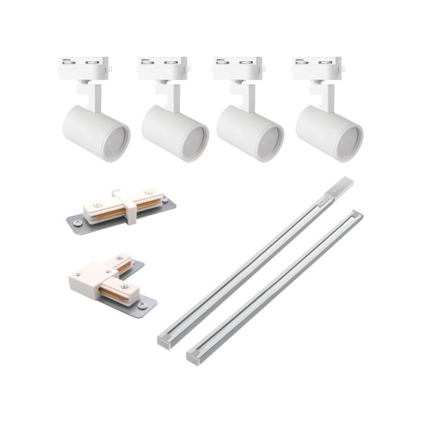 Комплект трековых светильников Goldlux 328427 Lynx 1.5м GU10 4x10W IP20 1-фазный белый - фото №1