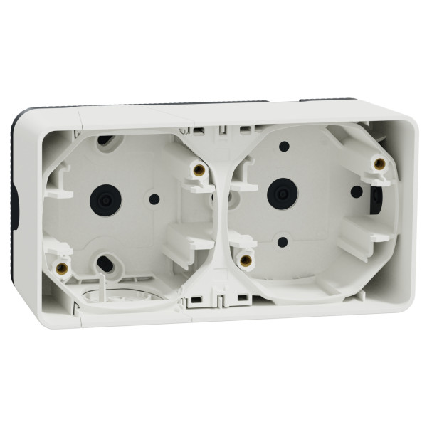 Накладний горизонтальний блок підрозетників Schneider Electric MUR39914 IP55 (білий)